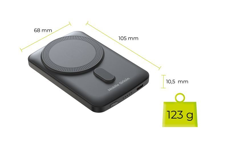 Mobile Origin Wireless Magnetic PowerBank 5000mAh PB10
