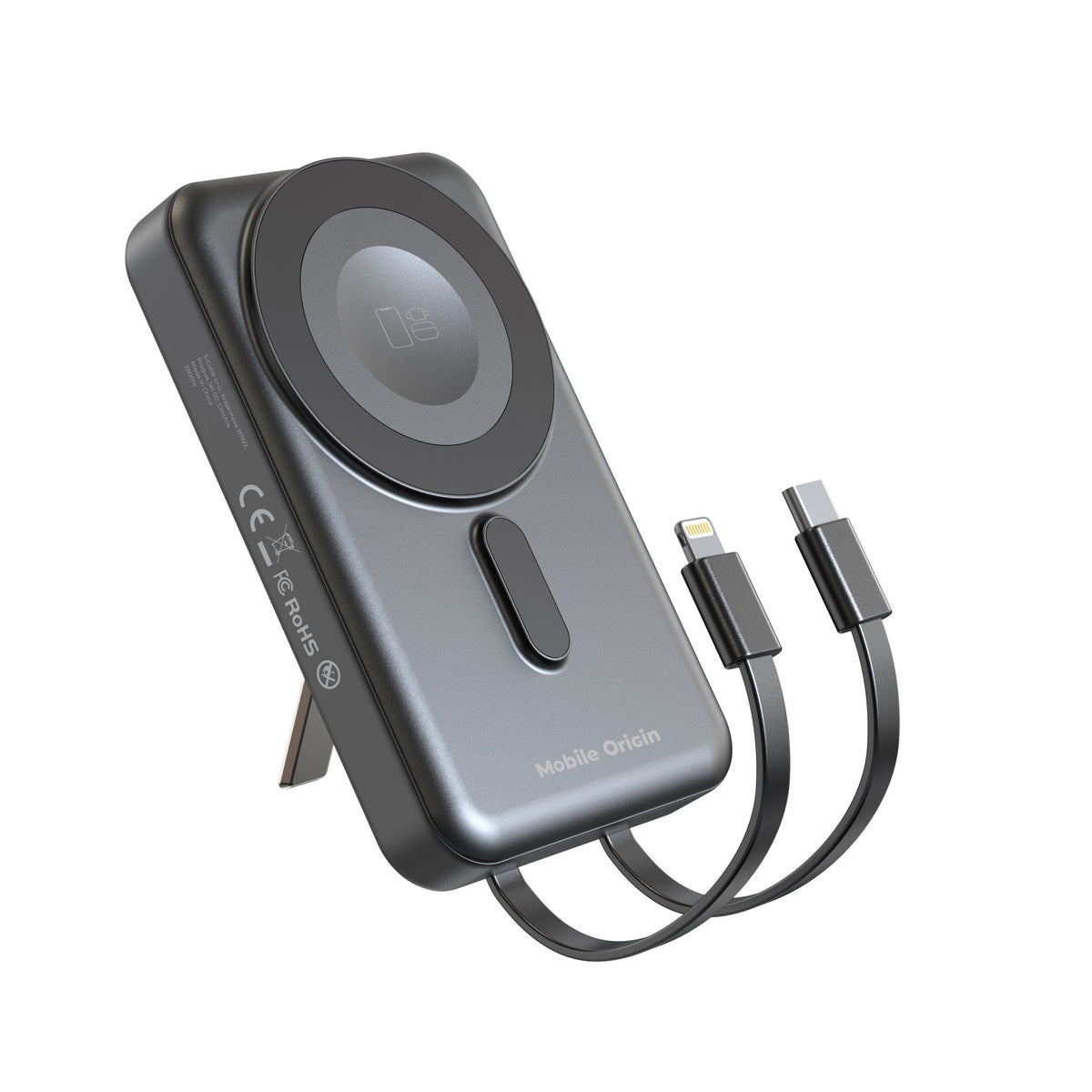 Mobile Origin Wireless Magnetic PowerBank 10000mAh, USB-C and Lightning Cable PB11