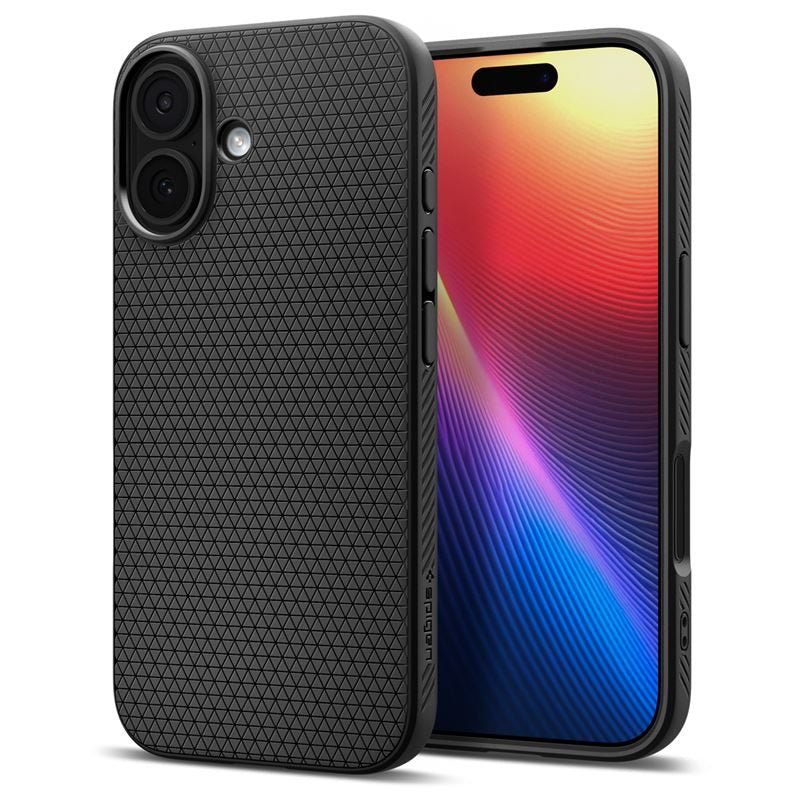 Spigen Liquid Air, matte black - iPhone 17