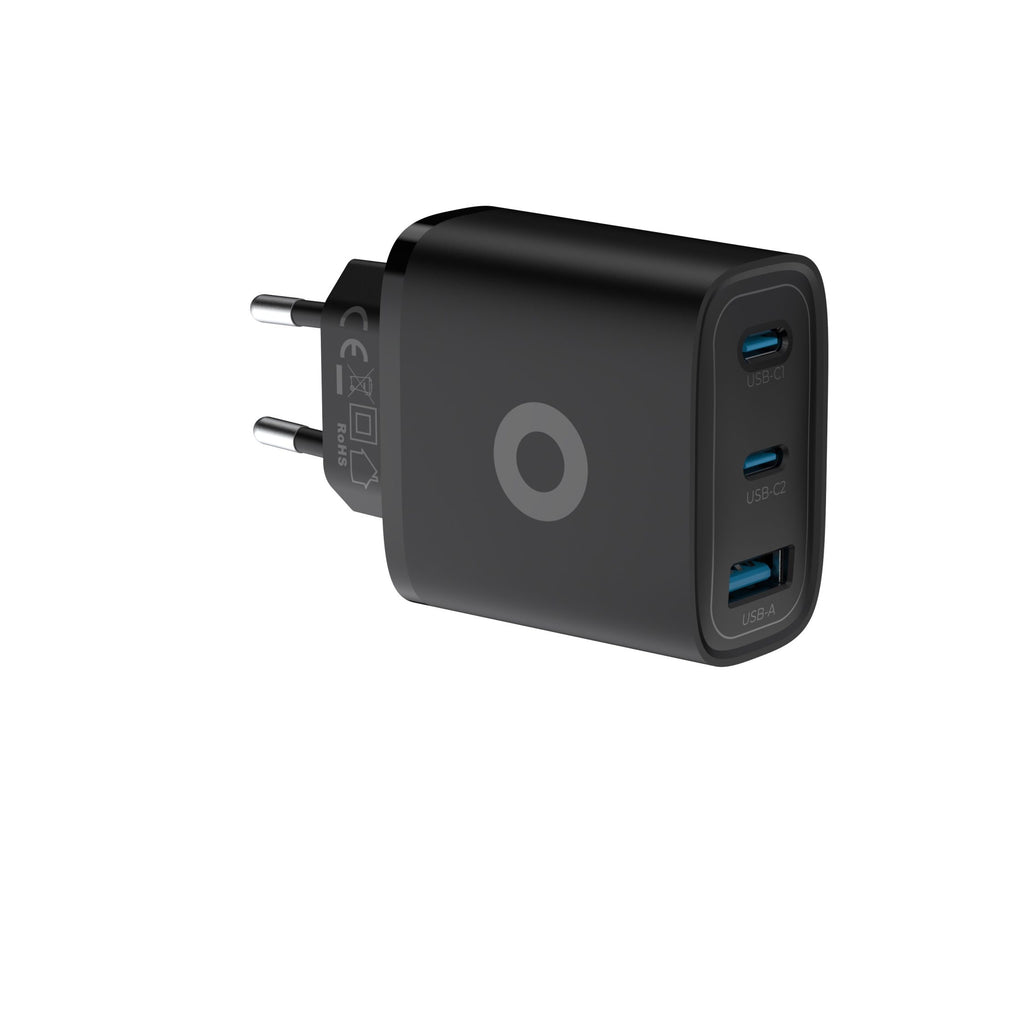 Mobile Origin GaN 40W Wall Charger MO13, black 1 USB-A + 2 USB-C