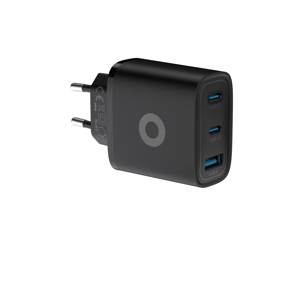 Mobile Origin GaN 40W Wall Charger MO13, black 1 USB-A + 2 USB-C