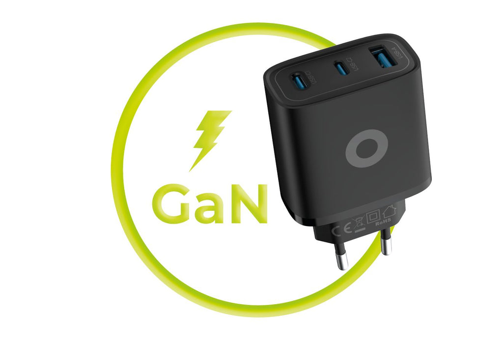 Mobile Origin GaN 40W Wall Charger MO13, black 1 USB-A + 2 USB-C