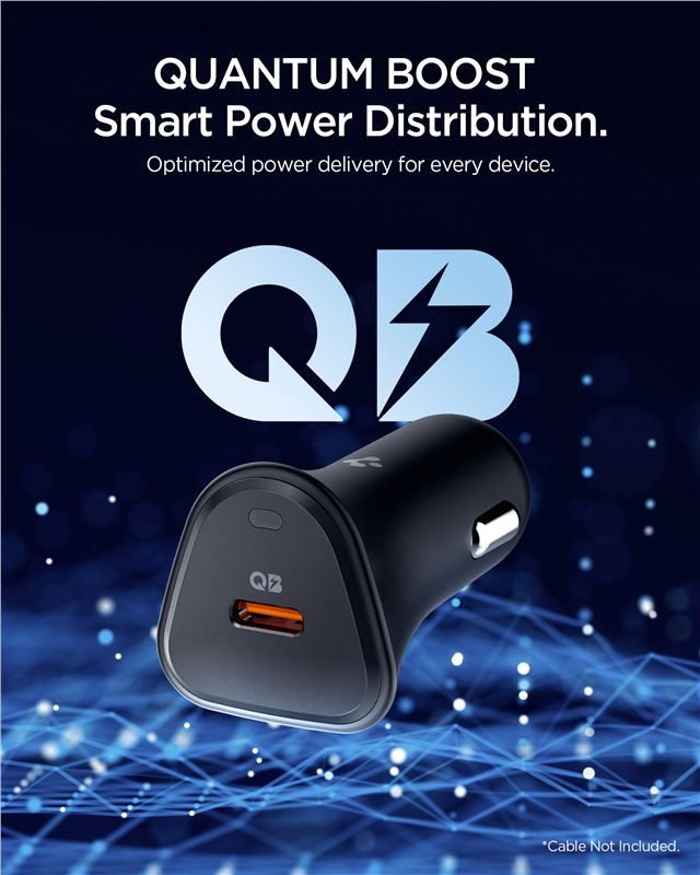 Spigen Essential 30W Car Charger EV301, black